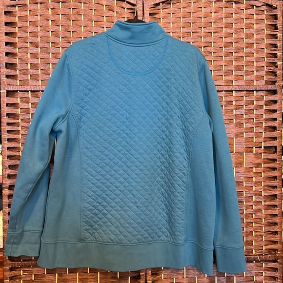 L.L. Bean - women’s quilted full zip - turquoise - 2XL - Picture 7 of 7